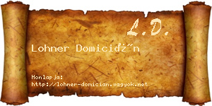 Lohner Domicián névjegykártya